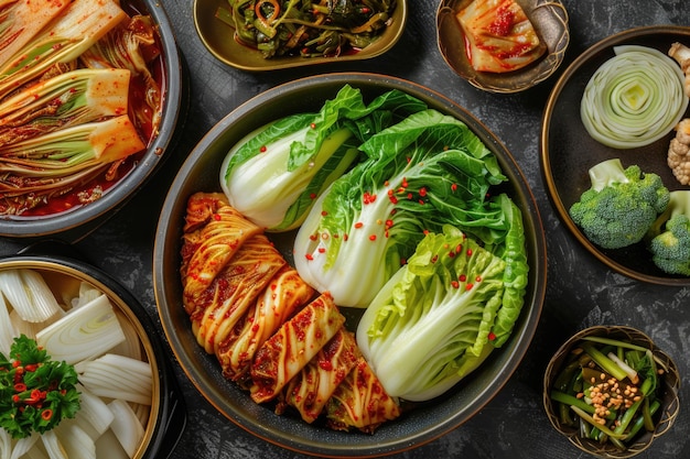High quality brass tableware set for famous Korean kimchi