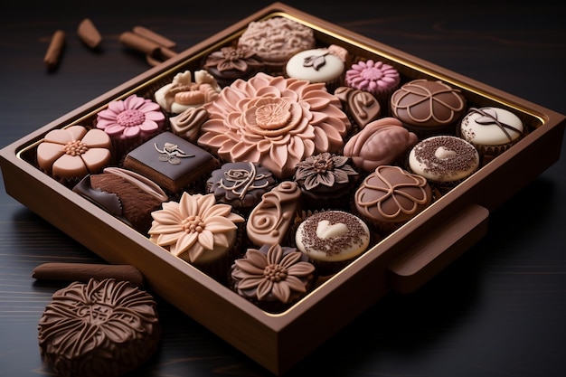 High Quality Chocolate Praline Sampler Generative AI