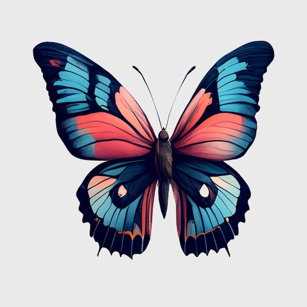 Photo high quality colorful butterfly ai generated