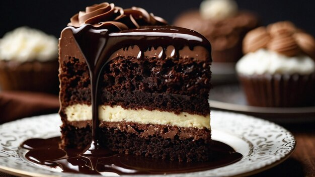 High quality Detailed 8k ultra realistic image of Classic Chocolate Cake