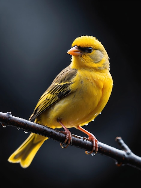 Photo high quality detailed closeup image of a beautiful canary