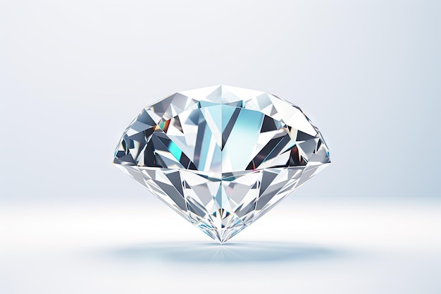 High quality diamond on a white background