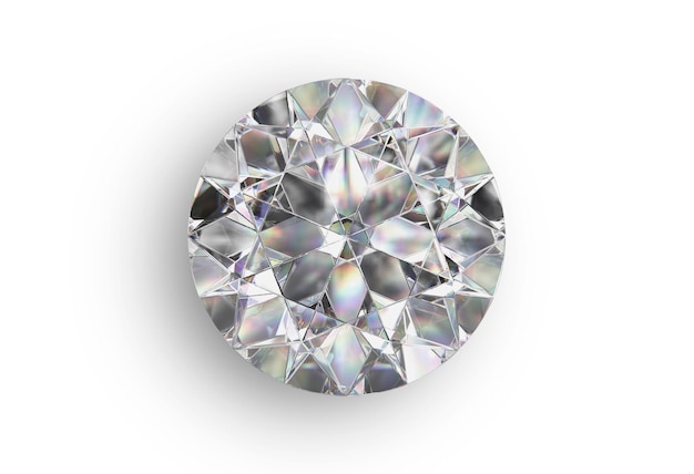 Photo high quality diamonds on white background3d render