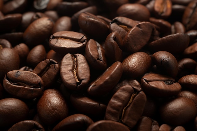 고품질의 신선하게 구운 아라비카 커피 콩