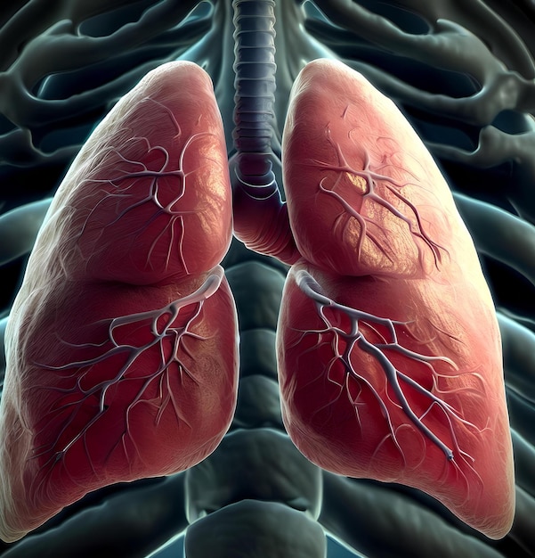 High quality image depicting human lungs