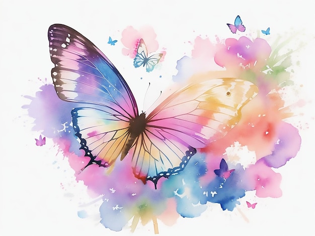 High quality logo style Watercolor Betterfly