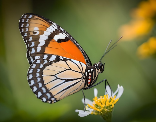 蝶の詳細なボケ味の高品質写真