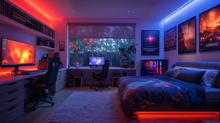 Photo high quality photography computer gaming room