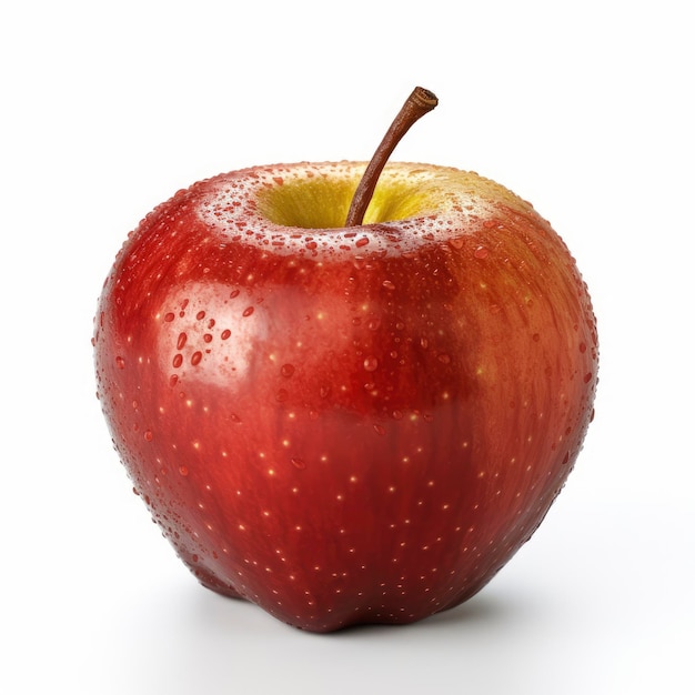 high quality realistic isolated image of a ripe red apple fruit