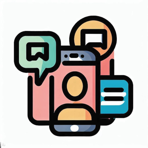 Photo high quality social media marketing icon