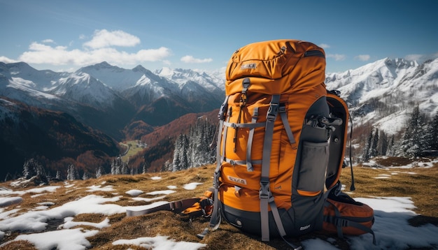 High quality stock photography hiking set in the snow