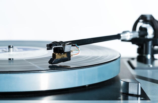 High quality vinyl record deck and tone arm