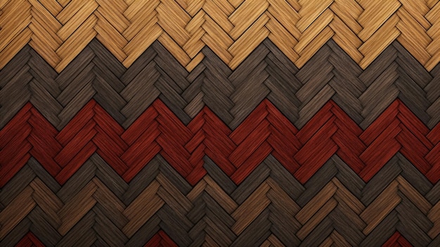 High Quality Wooden Woven Pattern Wallpaper With Contrasting Colors