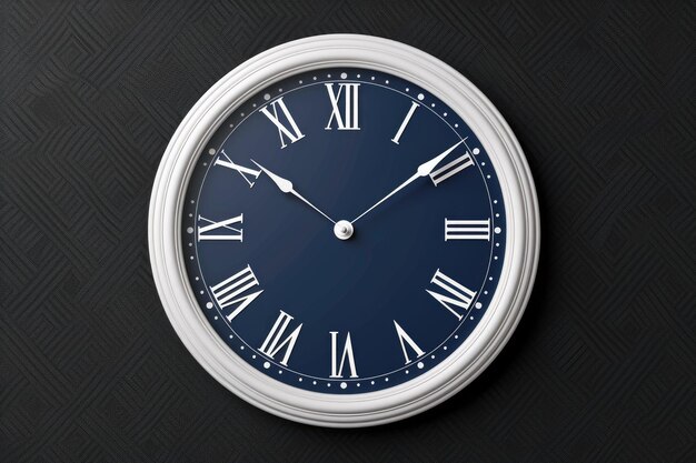 Photo high resolution blue white wall clock png transparent no background