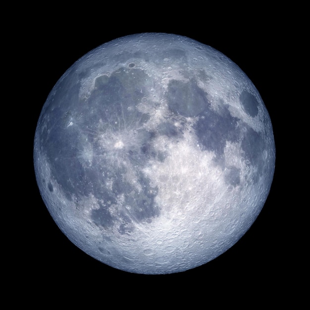 写真 高解像度 黒い背景の満月