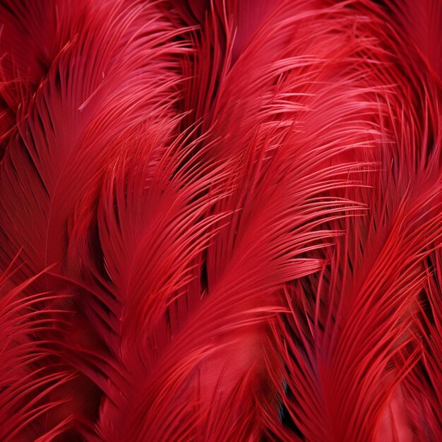 High resolution image of bird feather red peacock Ai generated art