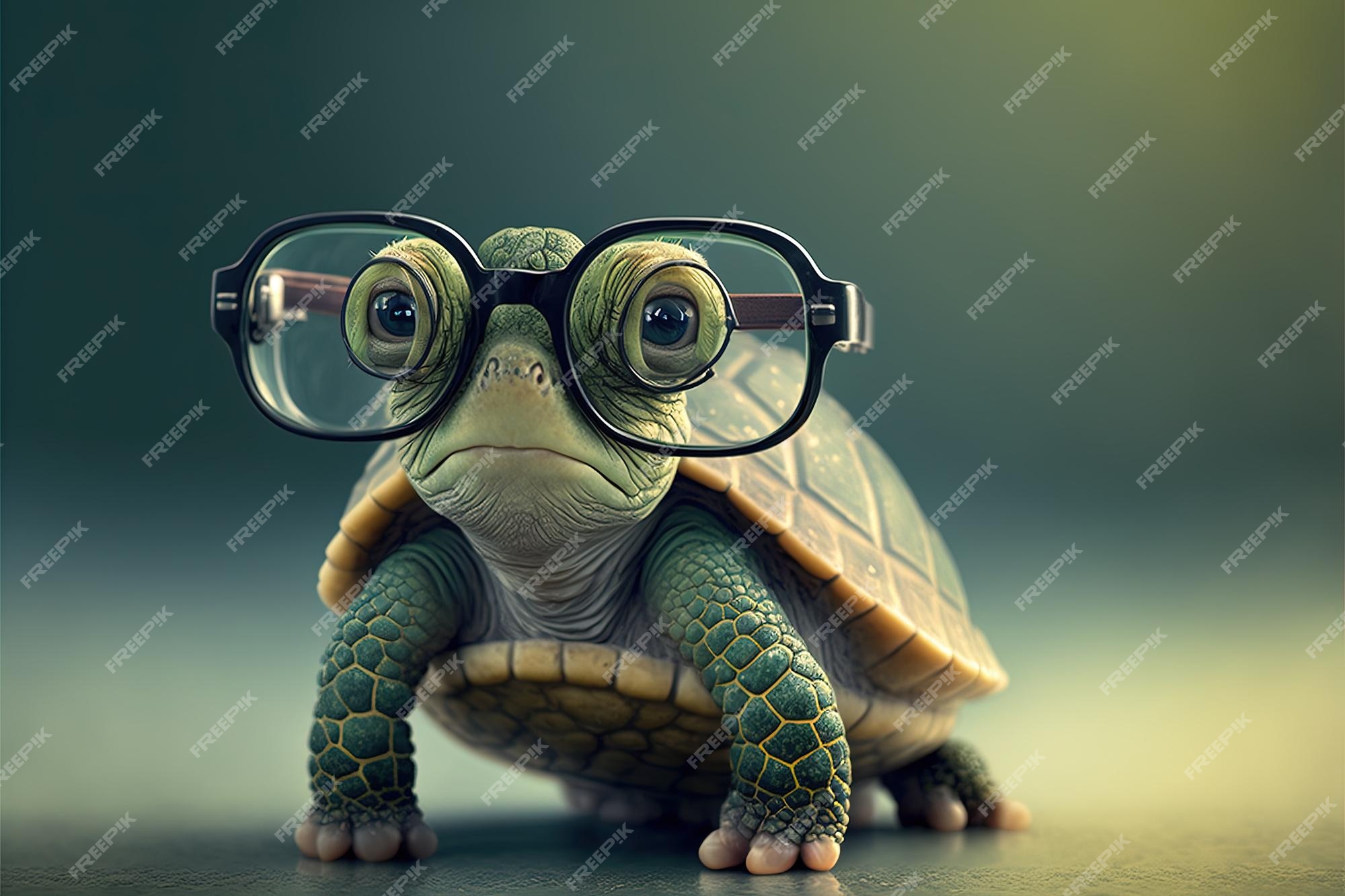 Premium Photo | High resolution image cute little green turtle ...