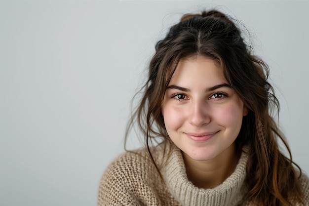 High Resolution Portrait of a Smiling Young Woman