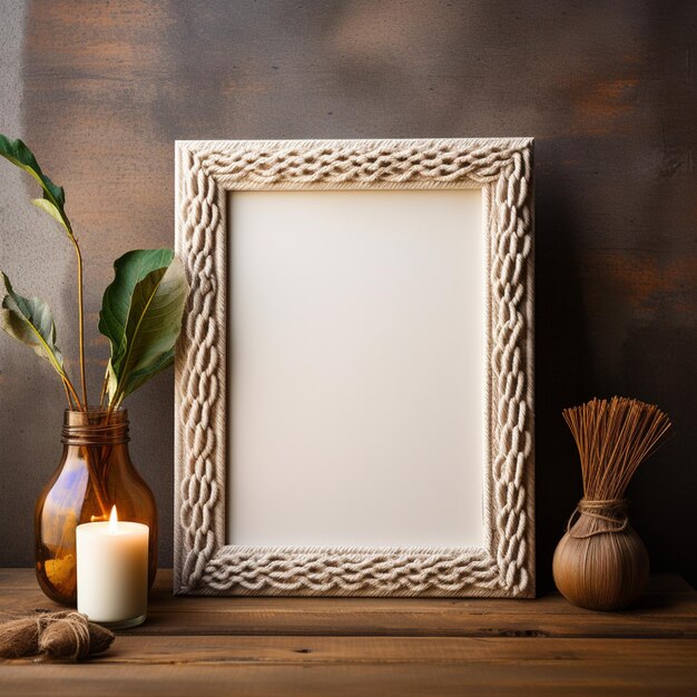 High resolution very detailed Mockup picture frame Single picture frame Empty picture frame