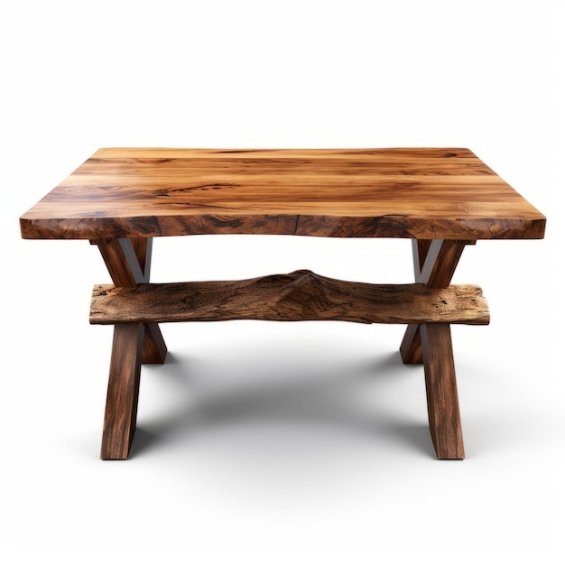 high resolution wooden table on white background