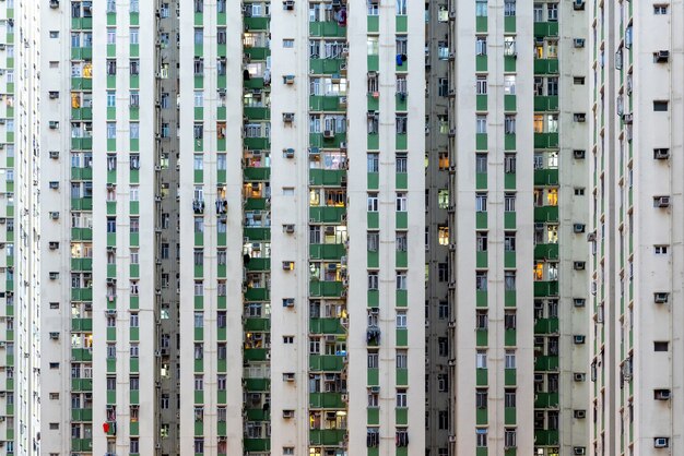 High-rise building with many units in Hong Kong