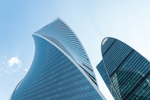 High rise buildings of the business center of Moscow District Moscowcity against the day sky