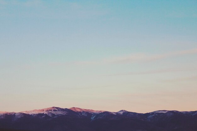 Photo high section of mountain against sky during sunrise