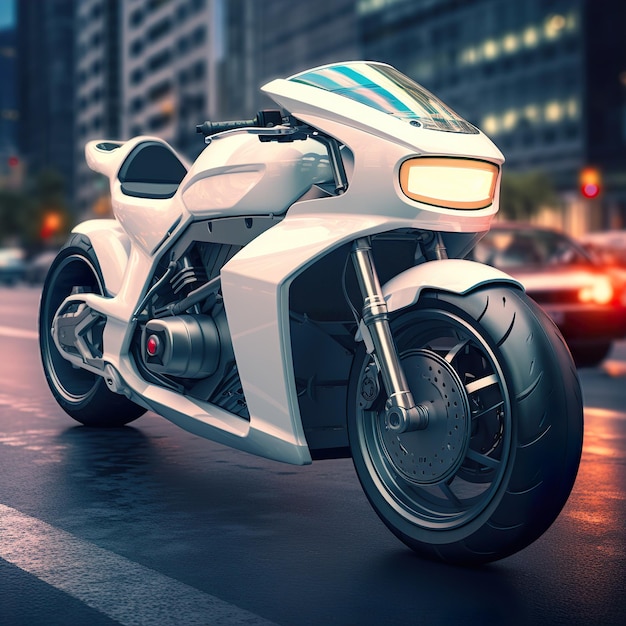 High Speed Neon Superbike Racing