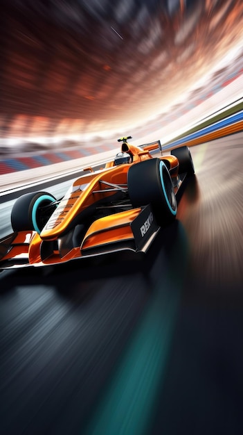 High speed race car Illustration AI GenerativexA