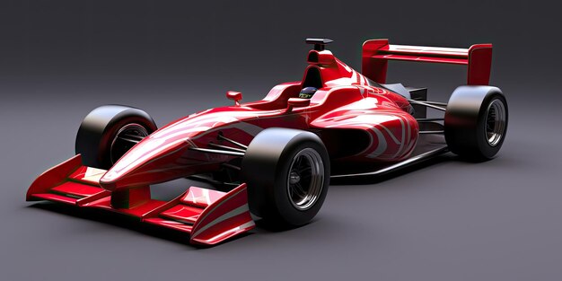 Высокоскоростная гонка Красный автомобиль формулы