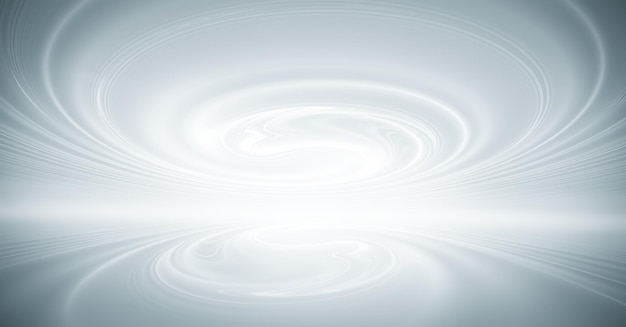 High tech abstract background with fractal horizon in white tones