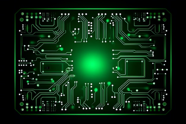 High tech electronic circuit board background Neural network AI generated