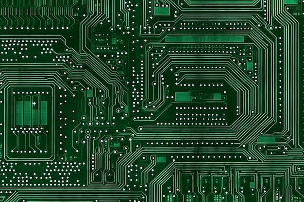 High tech electronic circuit board background Neural network AI generated