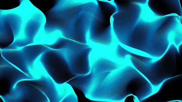 high tech field with glow particles form lines and surface waves digital wave background hitech information flow blockchain bigdata visualization backdrop for advertise 3d render