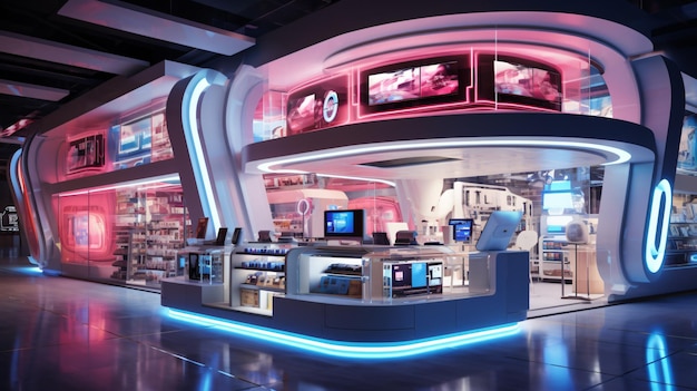 High tech and futuristic gadget store