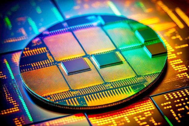 Photo high technologies in modern world wafer semiconductor manufacturing