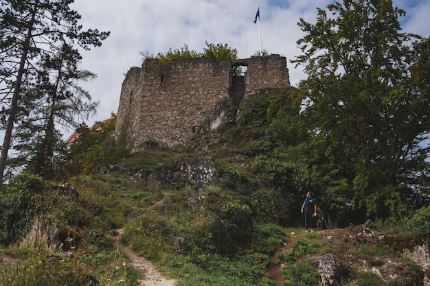 Alta vista della città di kipfenberg in baviera