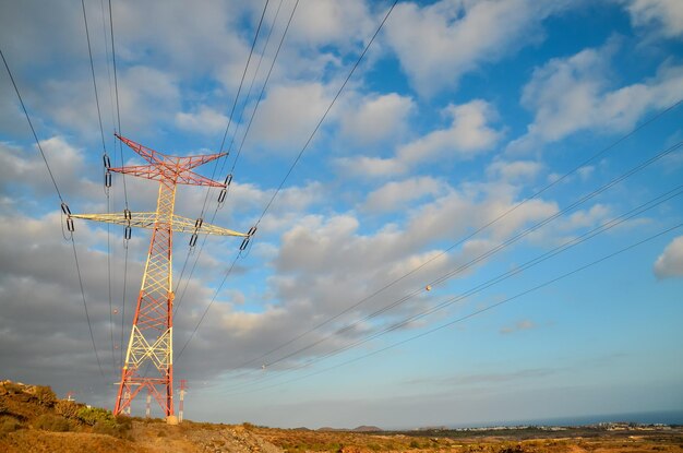 High Voltage Electric Transmission Tower Energy Pylon