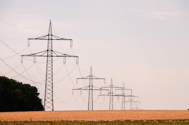 High Voltage Electric Transmission Tower Energy Pylon