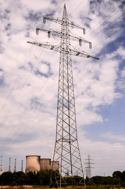 High Voltage Electric Transmission Tower Energy Pylon