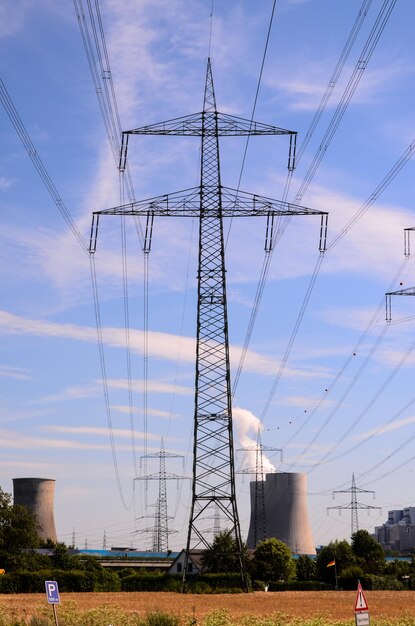 High Voltage Electric Transmission Tower Energy Pylon