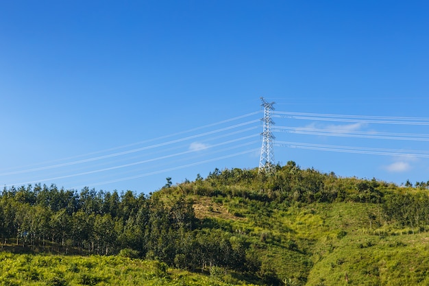 High Voltage Electric Transmission Tower Energy Pylon