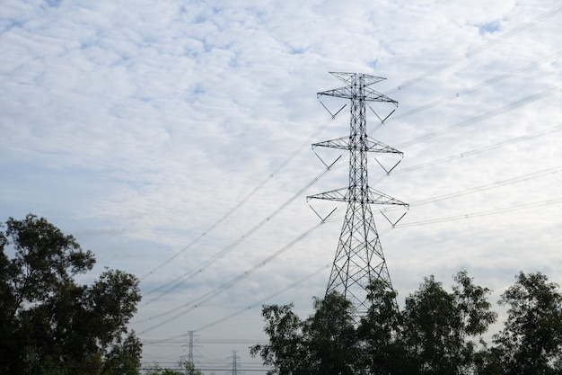 High voltage electricity pylon