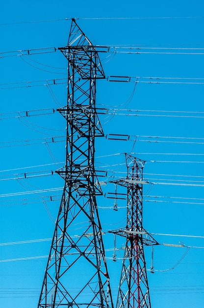 High voltage electricity transmission tower