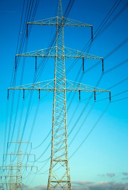 High voltage industrial power post energy electric poles photo