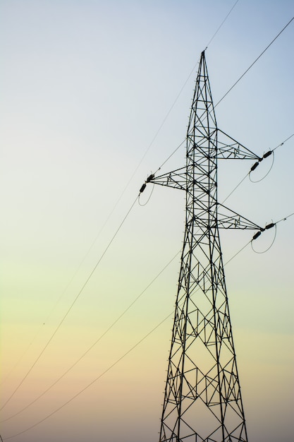 Photo high voltage pole