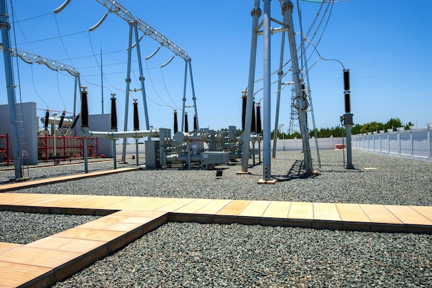 High voltage power transformer substation