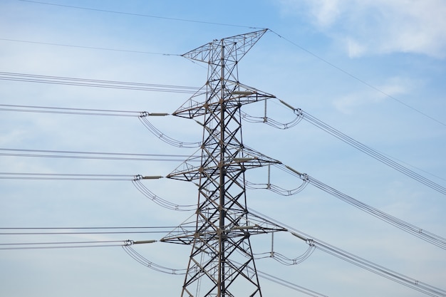 High voltage transmission towers