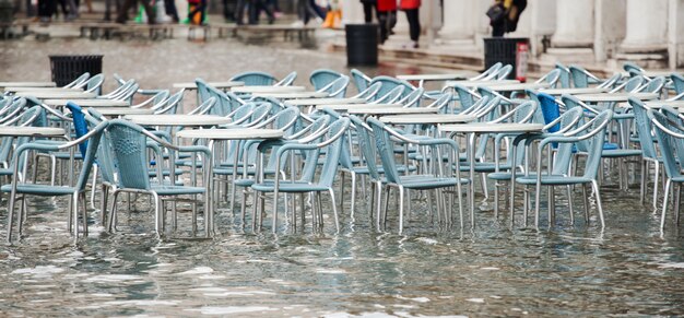 High water in Saint Mark's square, Venice