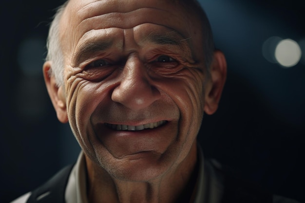 Highangle shot of a senior man smiling Generative ai